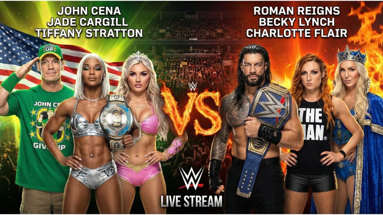Cena,Cargill,Stratton vs Reigns,Flair, Lynch ☝️💍|WWE 2K25 #verticallive #wwe2k25 #shorts