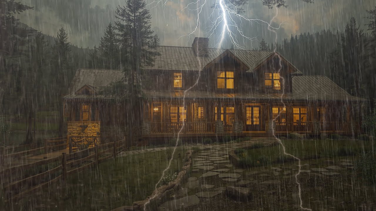 Heavy Rain and Strong Thunder Sounds for Sleeping | Beat Insomnia & Relax in Minutes
