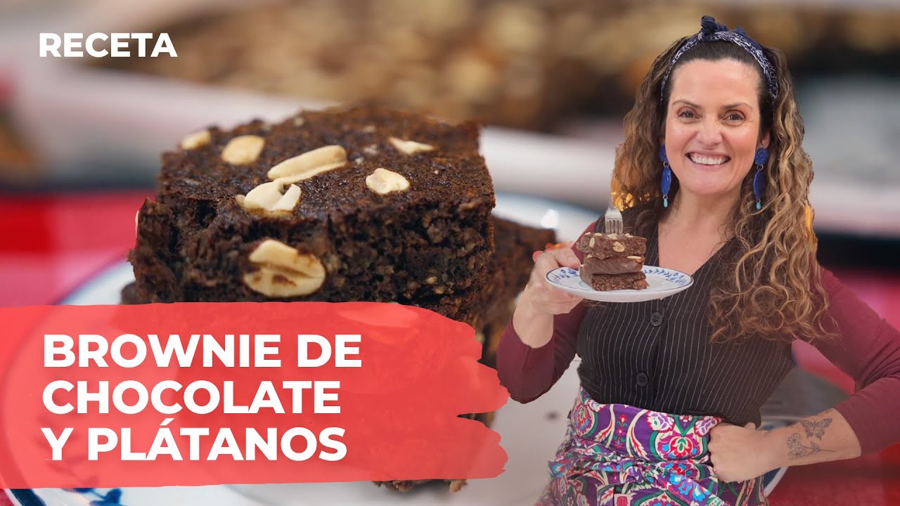 Brownie de Chocolate y Plátanos | Connie Achurra
