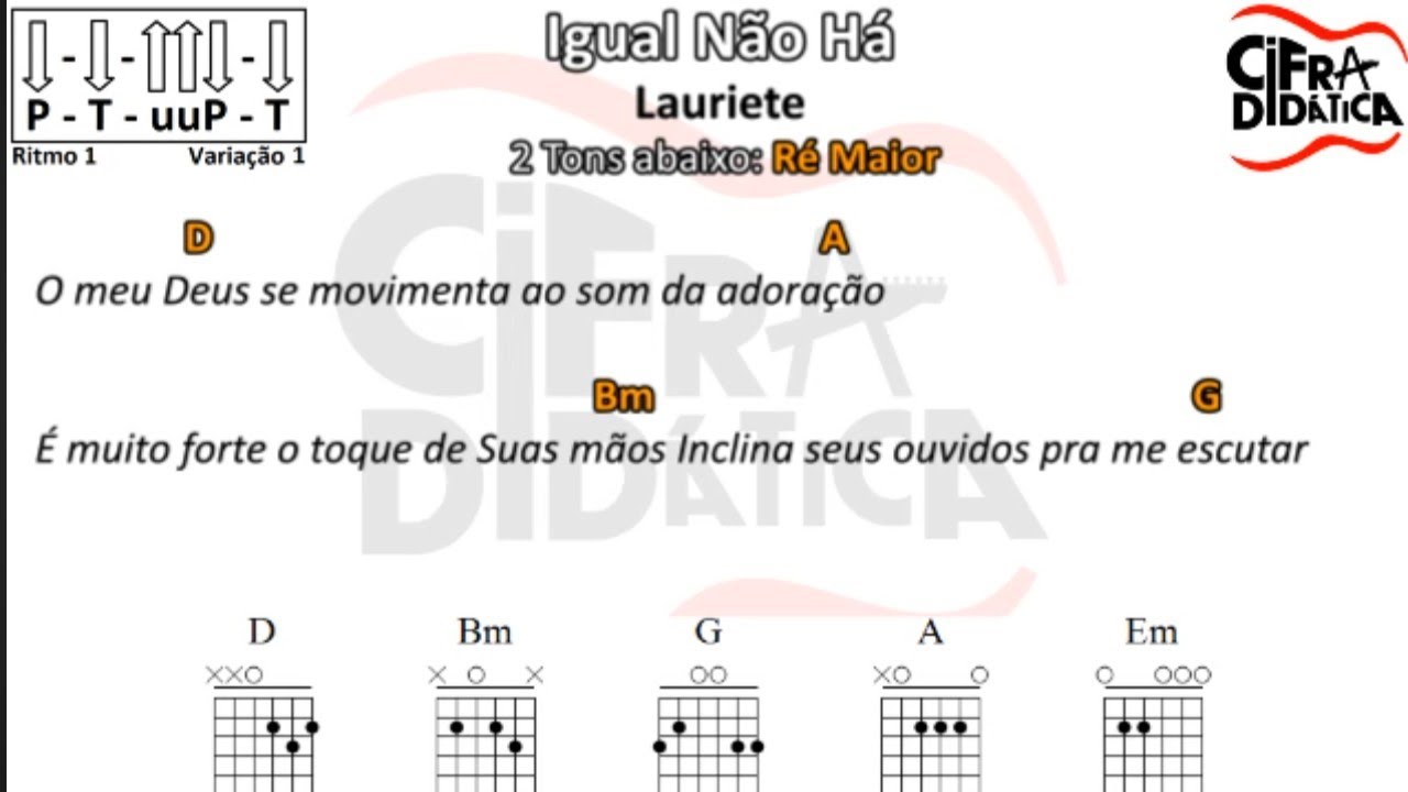 Igual Não Há - Lauriete - CIFRA FACILITADA (2 Tons abaixo)