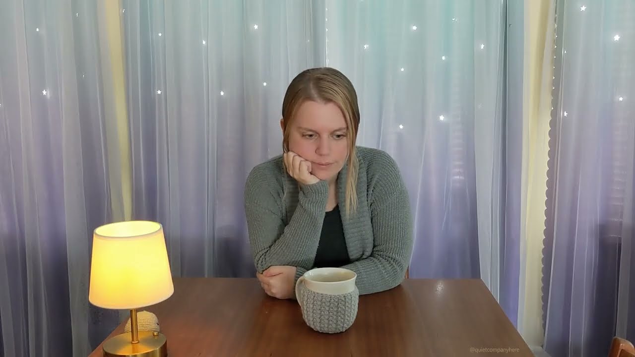 Tabletop Companion - sipping tea at the table after a long day
