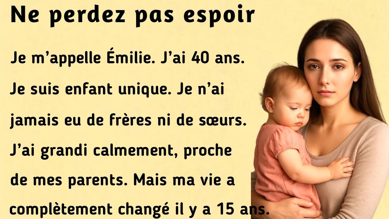 Don't Lose Hope । Improve your French Listening । Learn French with this simple story (A1-A2)