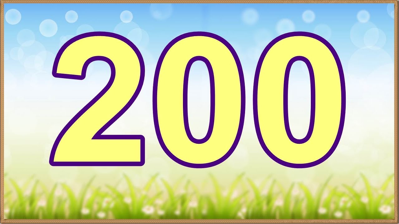 Ensinando os Números e a contar de 1 a 200 em Português || Para crianças