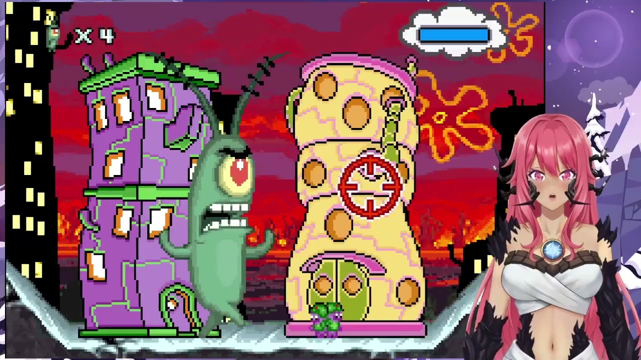Revenge Of The Giant Plankton Monster - Spongebob Squarepants Creature From The Krusty Krab (GBA) E6