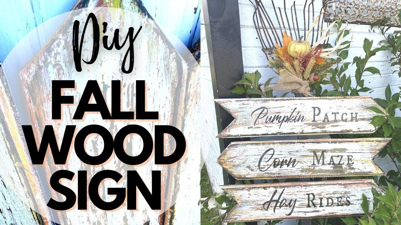DIY FALL FARMHOUSE AUTUMN SIGN /  WOODEN SIGN TUTORIAL /  TRASH TO TREASURE