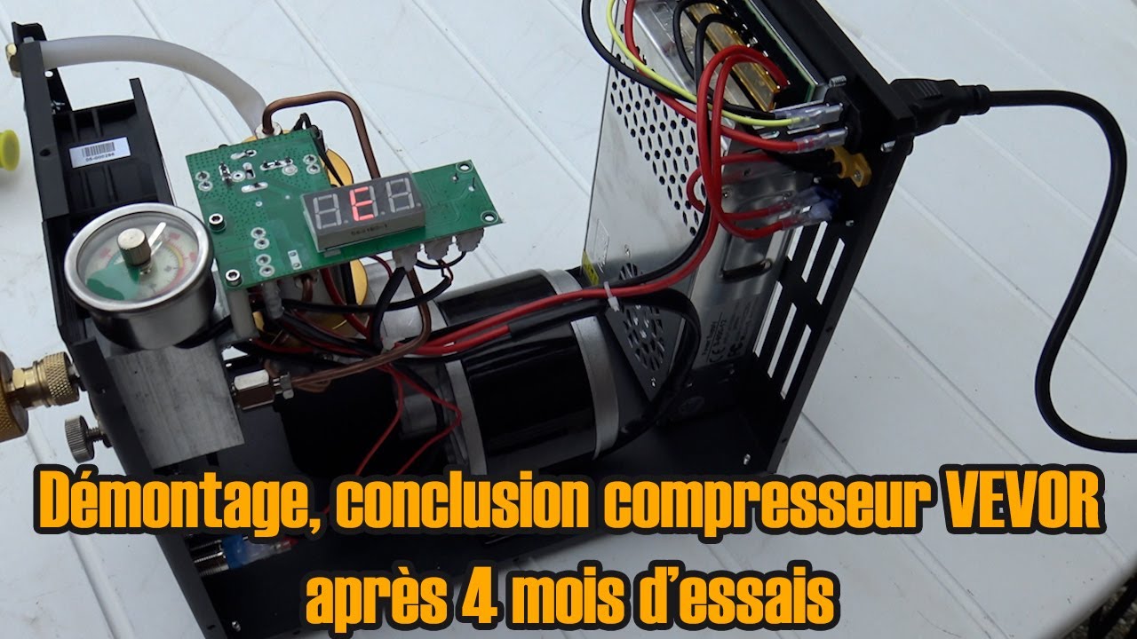 Vevor,  Démontage,  compresseur Vevor pour carabine PCP après 4 mois d'essais