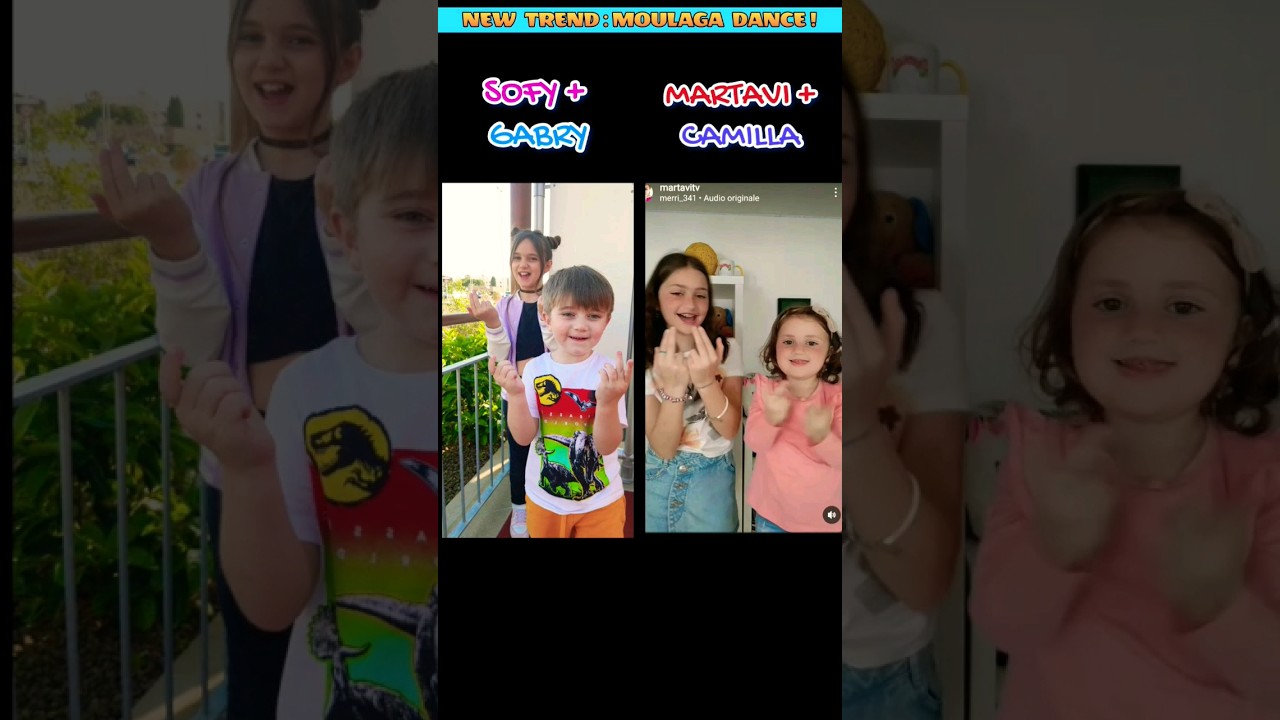 MOULAGA TREND! Sofy e Gabry ballano con i nostri amici Youtubers Marta e Camilla di @MartaViTV 😍