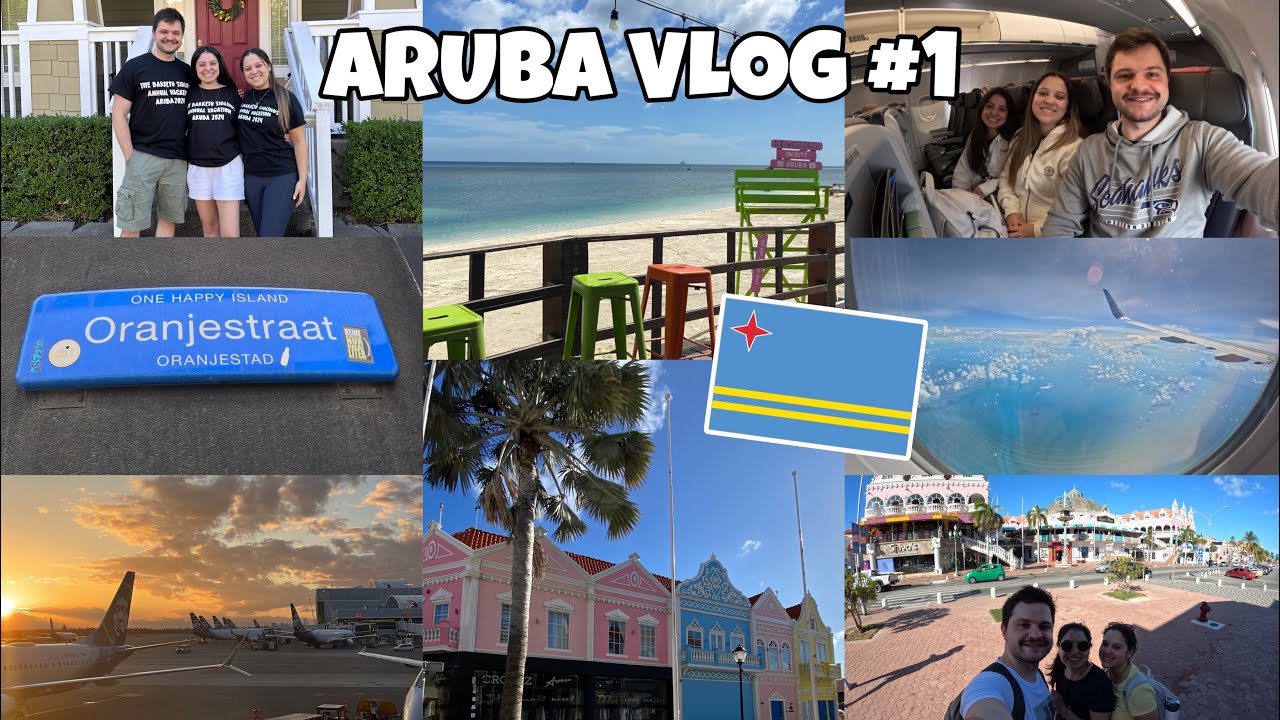 Aruba Vlog #1 - Travel day, airport and Oranjestad