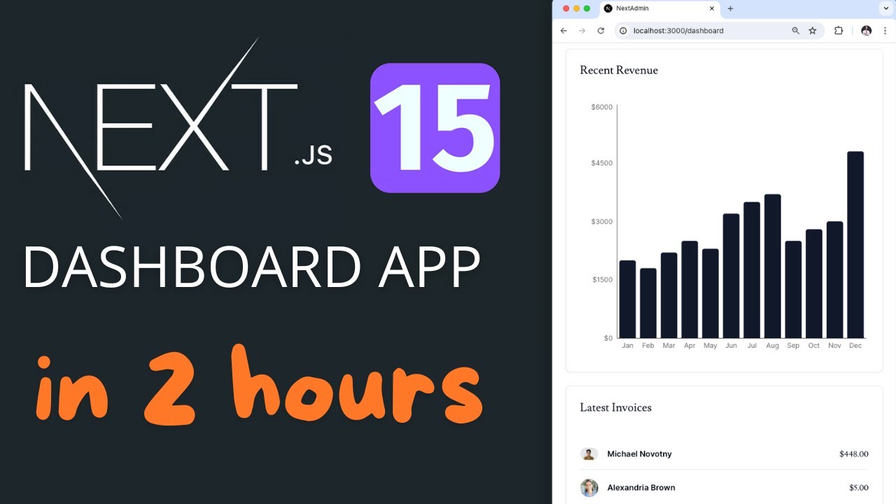 Nextjs 15 Dashboard App For Beginners [ Learn Next.js 15 & React 19 In 2 Hours ]