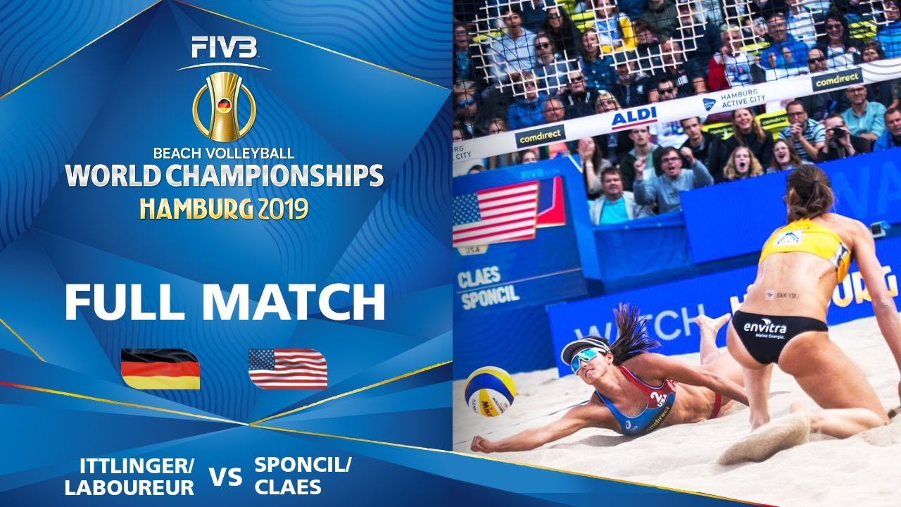 Ittlinger/Laboreur vs. Sponcil/Claes - Full Match | Beach Volleyball World Champs Hamburg 2019