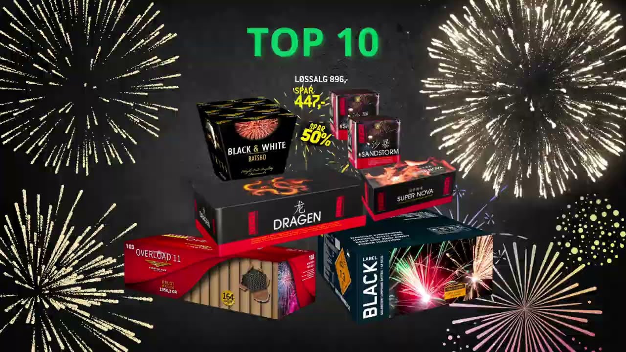 TOP 10 KL 12 BATTERIER TIL PRISEN 🔥🎆