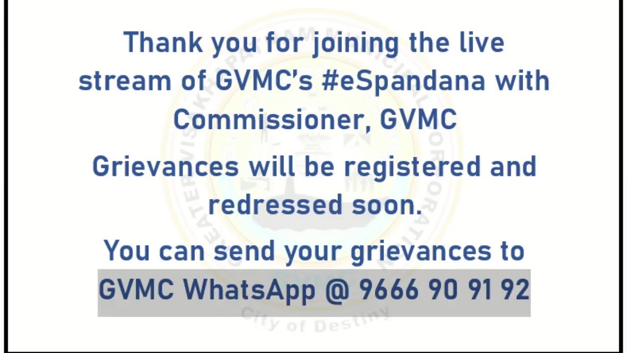 #eSpandana #VisakhaSpandana by Dr. G Srijana., IAS, Commissioner, GVMC