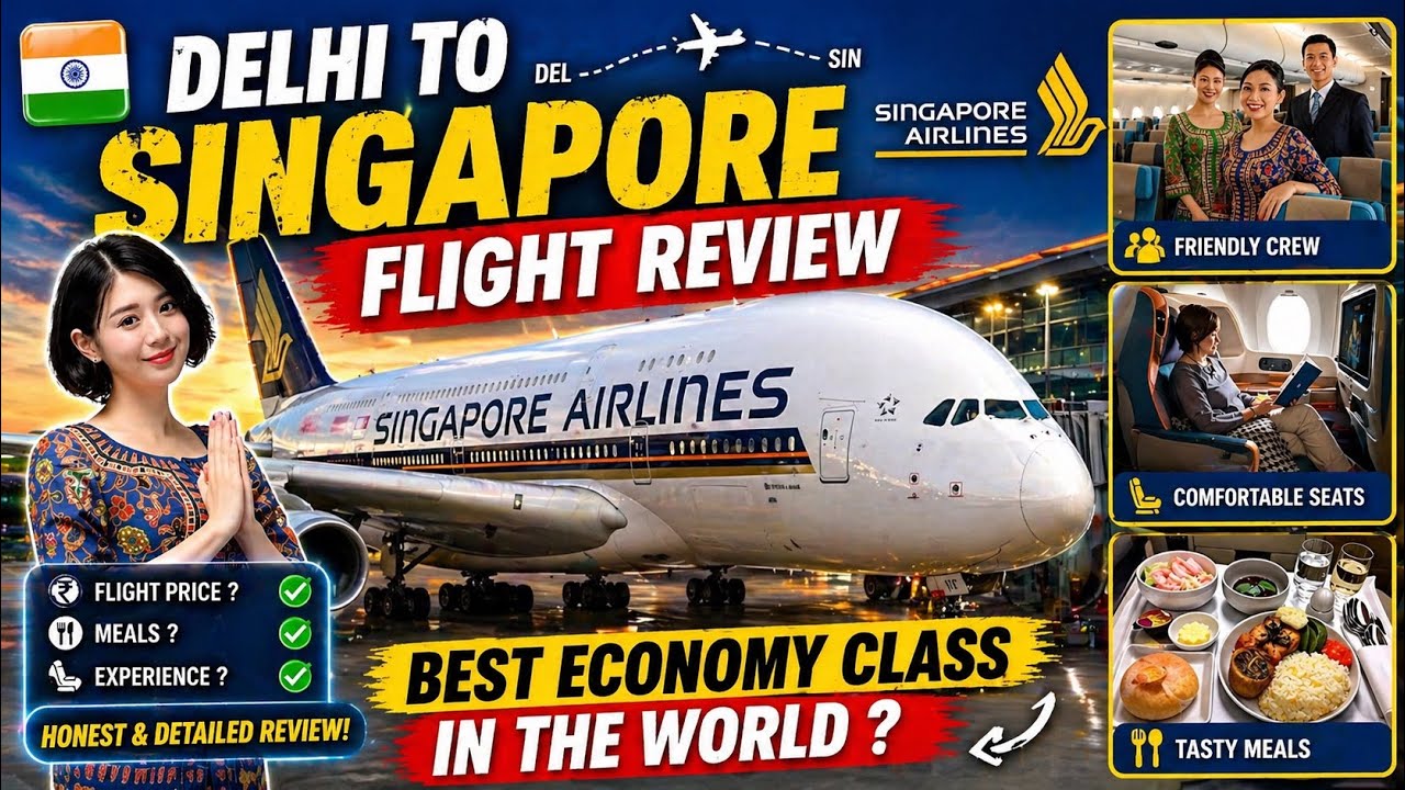 Рейс Дели-Сингапур | Обзор эконом-бизнес-класса авиакомпании Singapore Airlines