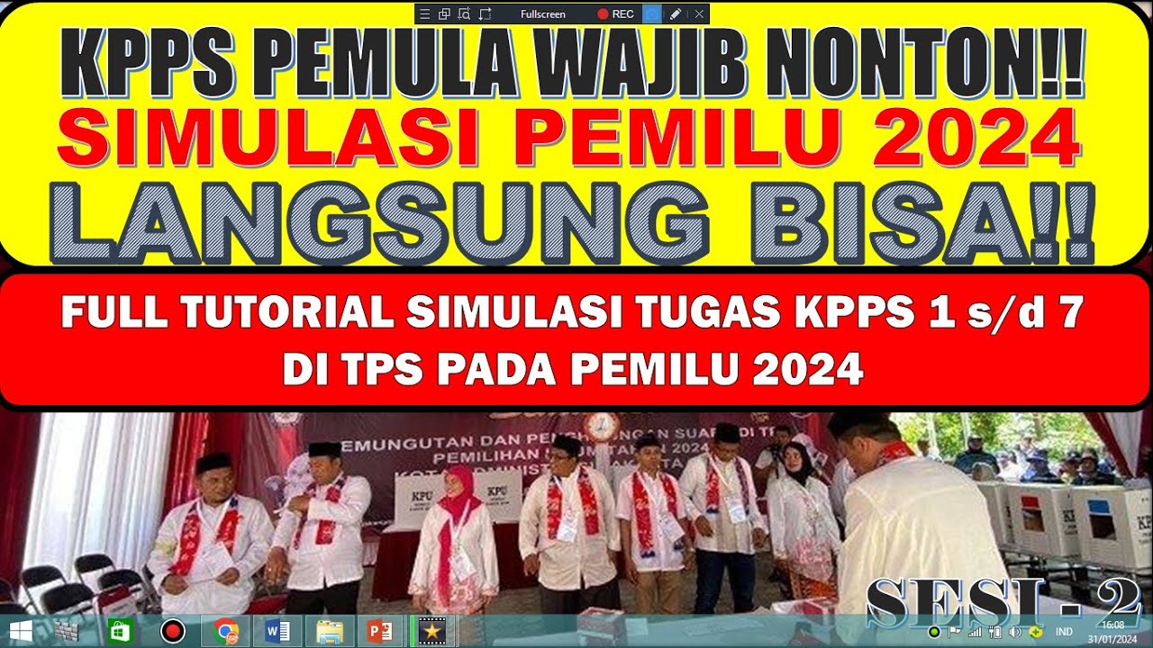 SIMULASI PEMILU 2024 GAMBARAN TUGAS KPPS PEMILU 2024 - FULL TUTORIAL DI TPS (PART - 2)