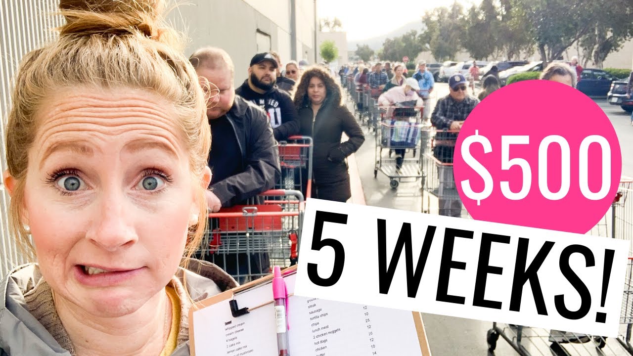 5 WEEK Quarantine Grocery Haul Only $500 for a Family of 5 | Emergency Grocery Haul