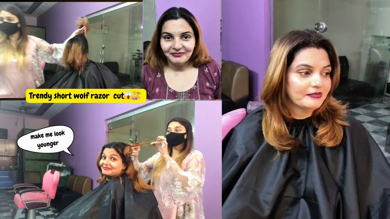 Cutting extreme  short Trendy wolf razor haircut😱😍💇‍♀️ ||vlogs with Rida n Hoori