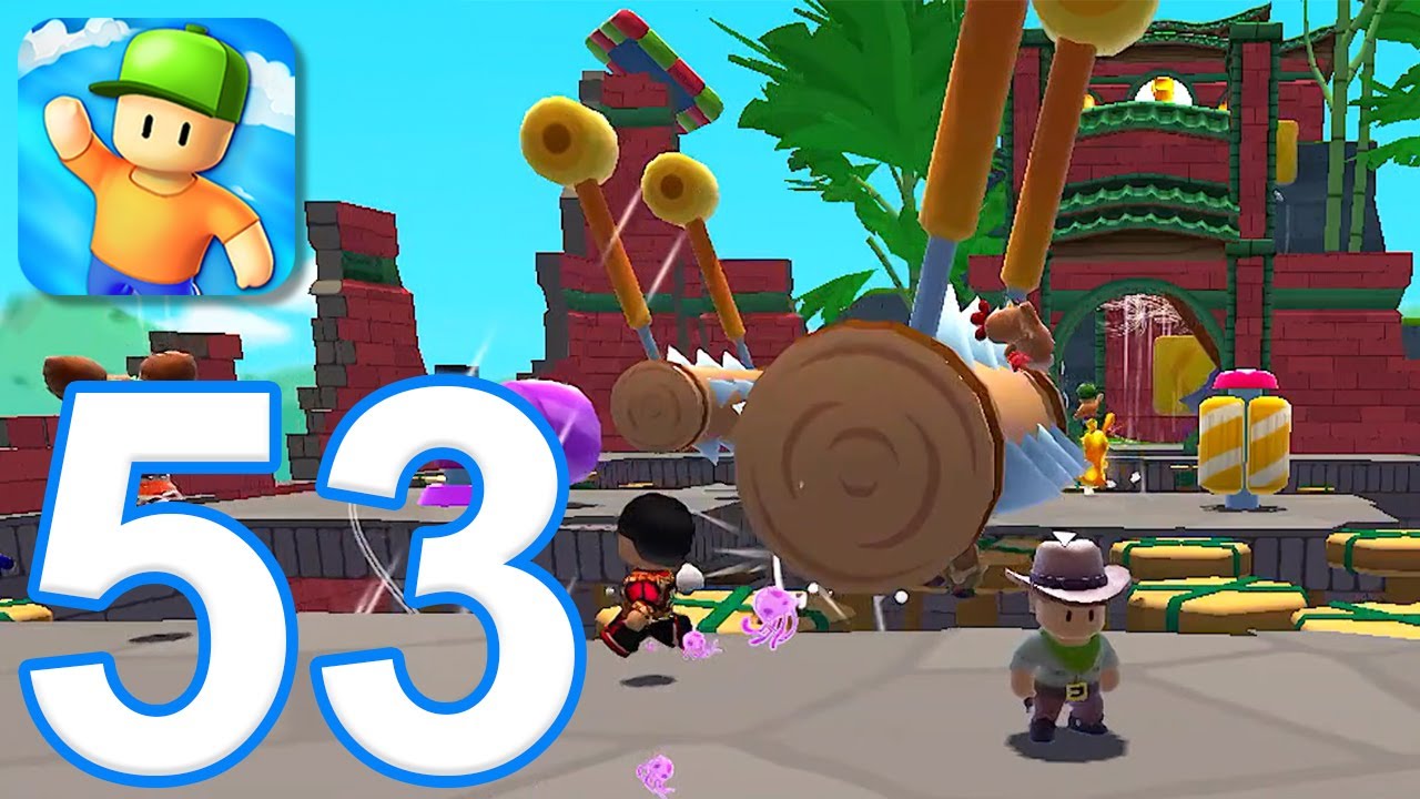 Stumble Guys - Gameplay Walkthrough Part 53 - Tornado Temple (iOS, Android)