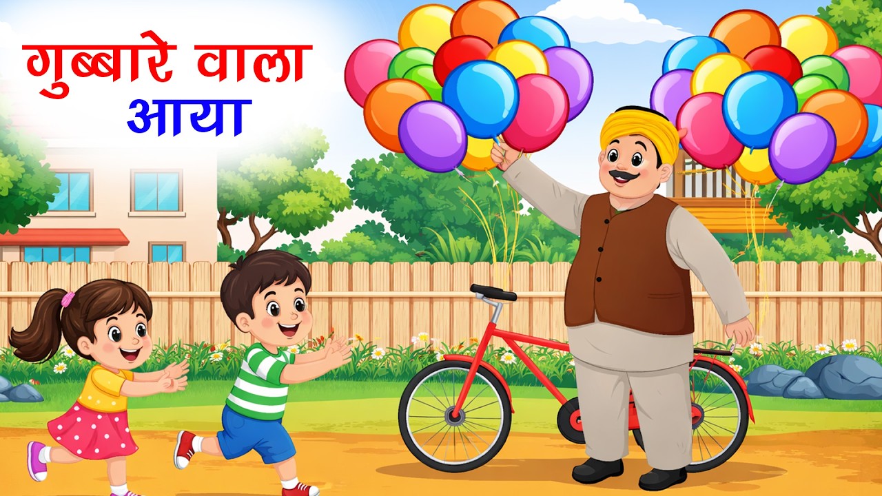 गुब्बारे वाला | Gubbare Wala + Many More Popular Rhymes For Kids | Hindi Rhymes