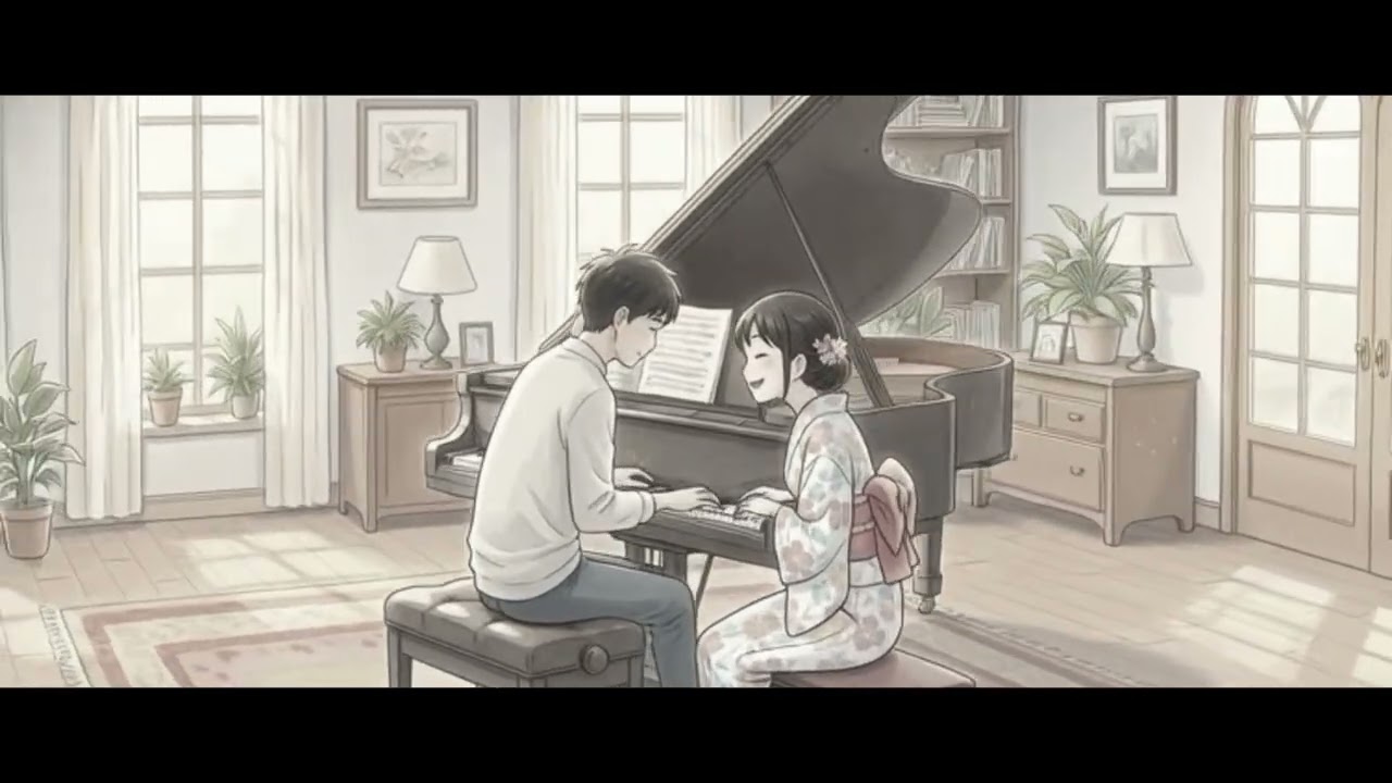 Forever- a sad and touching solo piano original composition with original anime 