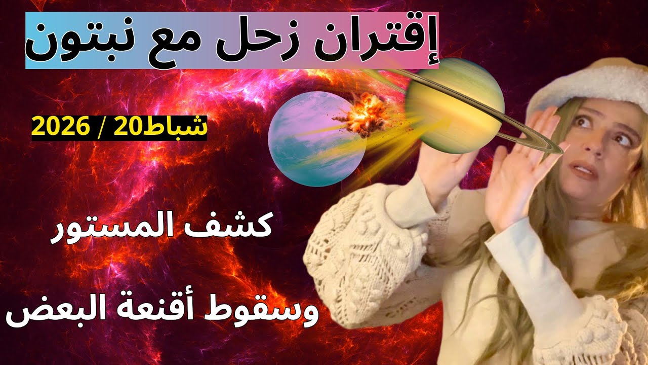 اقتران زحل مع نبتون 20 فبراير2026 ⚡️بين الوهم والحقيقة القرار لك!