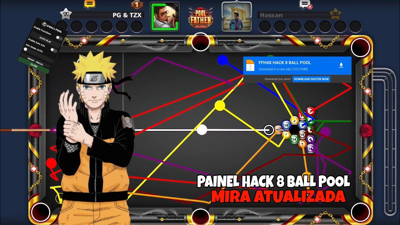 😱 8 BALL POOL MOD MENU 2026 🔥 FFH4X ANDROID & iOS | ATUALIZADO • JOGADA PERFEITA 🎱!!
