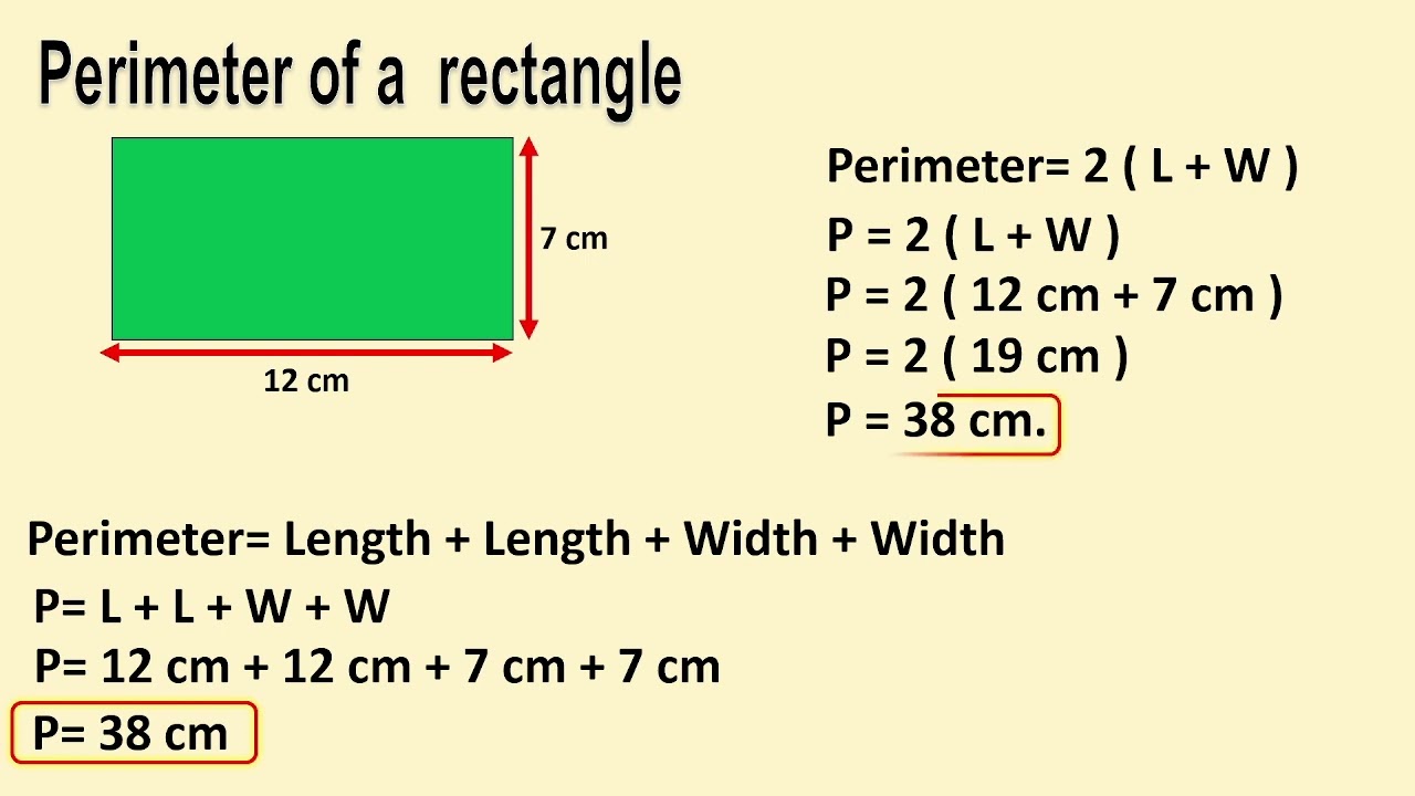 Finding the Perimeter of Squares and Rectangles