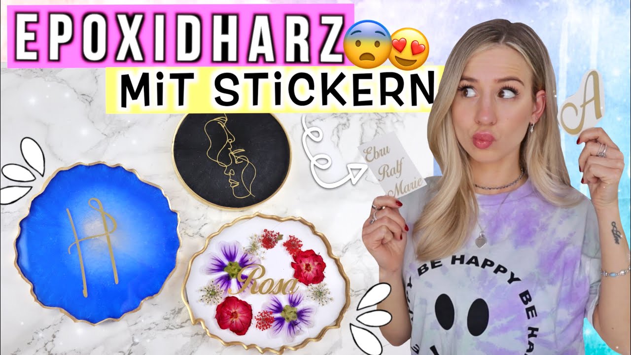 EPOXIDHARZ UNTERSETZER MIT NAMEN 😍😅 Epoxidharz für Anfänger - Cali Kessy