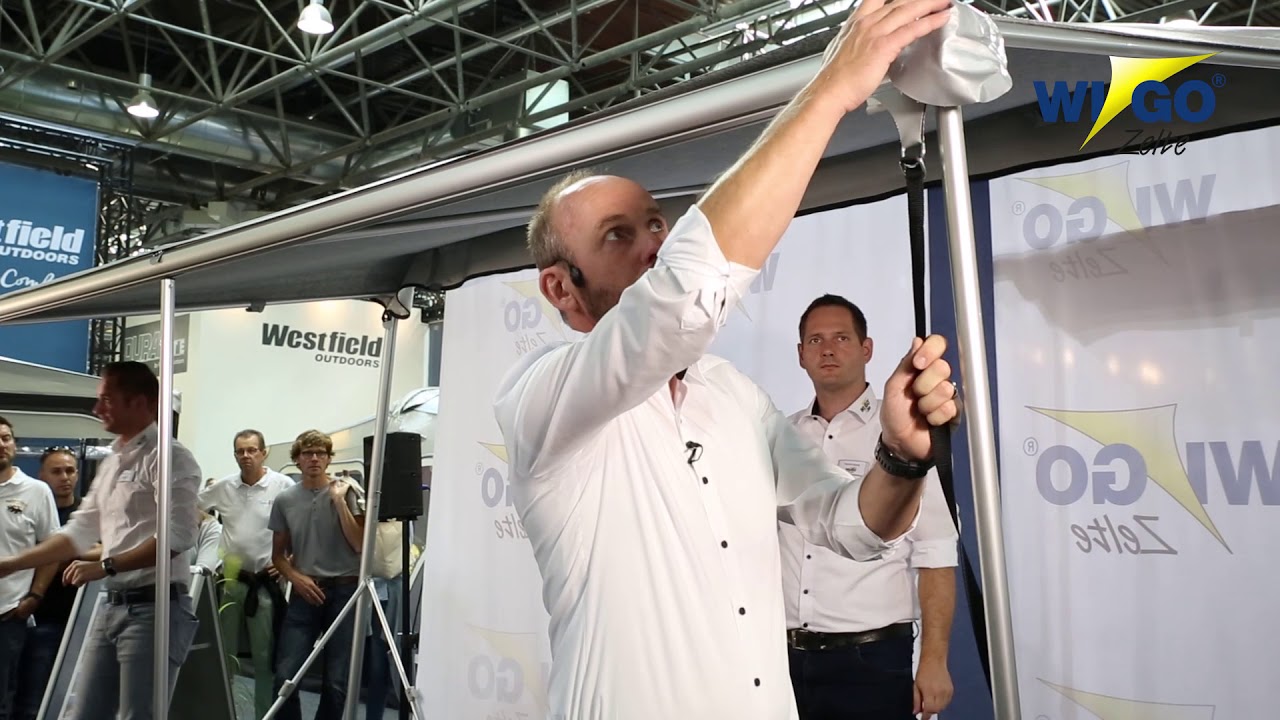 WIGO-Zelte - Rolli-Aufbau-Show auf dem Caravan Salon 2017