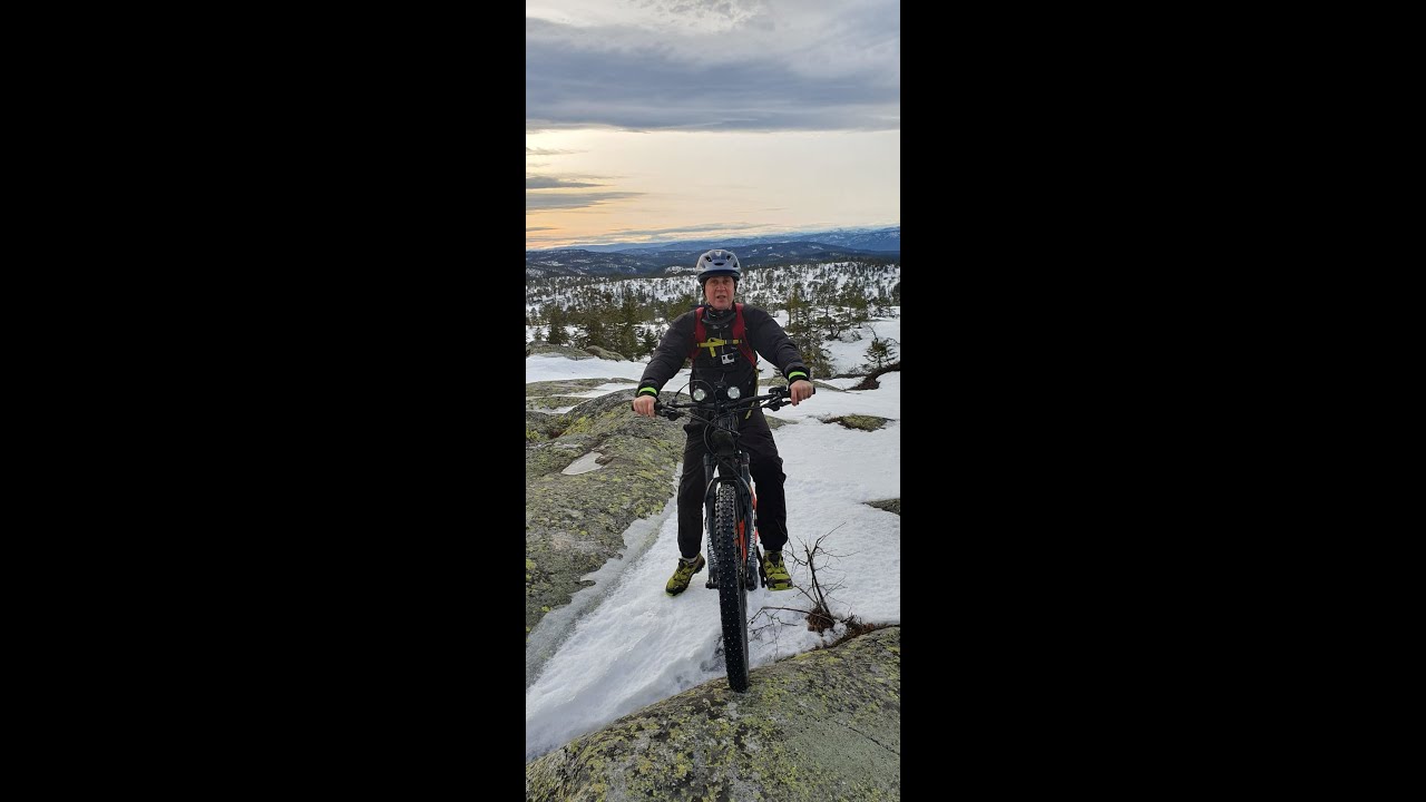 MTB med piggdekk i skisporet