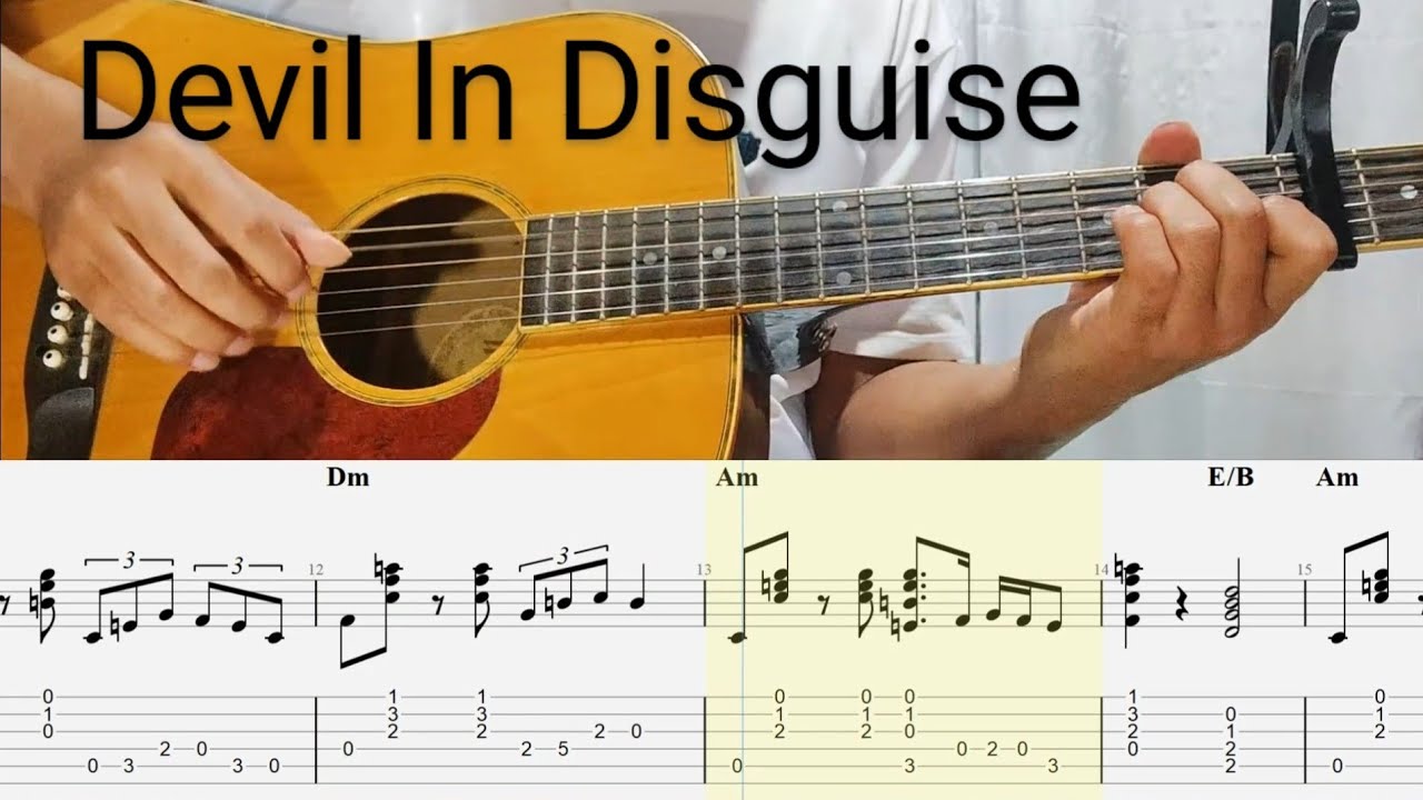 Devil in Disguise - Guitar tutorial 