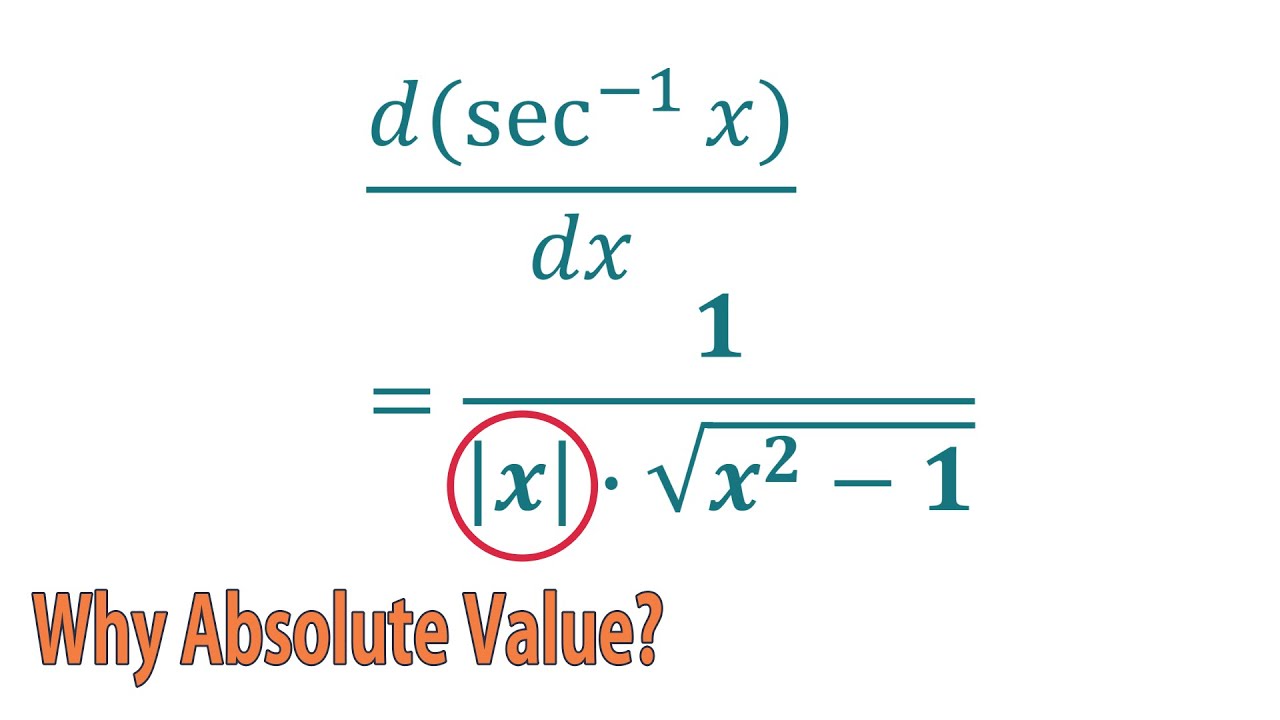 Why absolute value is necessary in derivative of inverse secant
