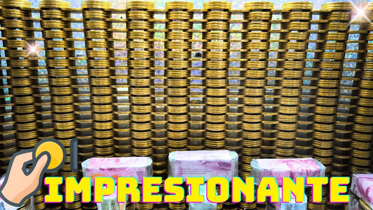 💥 ¡EL MURO MÁS GRANDE QUE HE VISTO! La máquina no podía con tantas monedas 😱💰 07/14