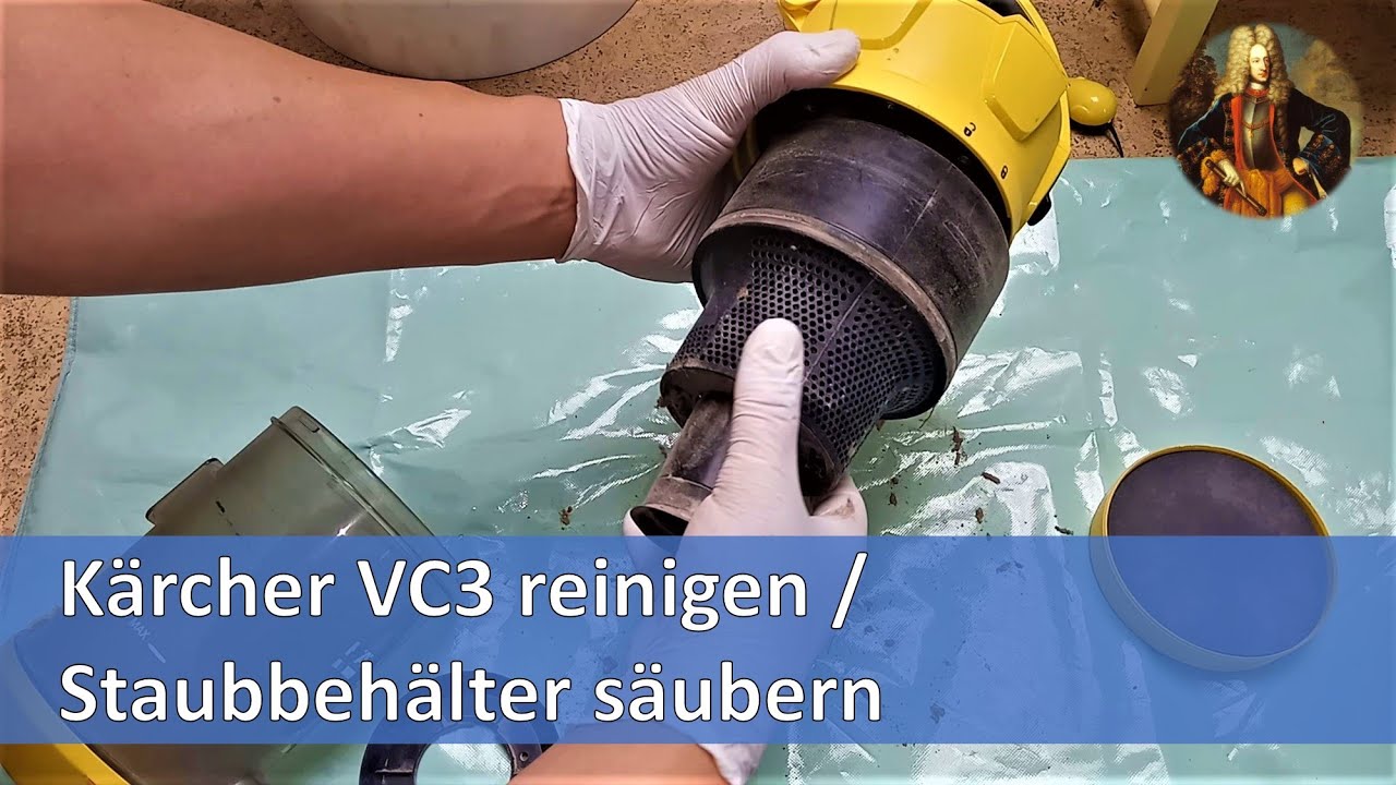 Kärcher VC3 reinigen / Staubbehälter säubern