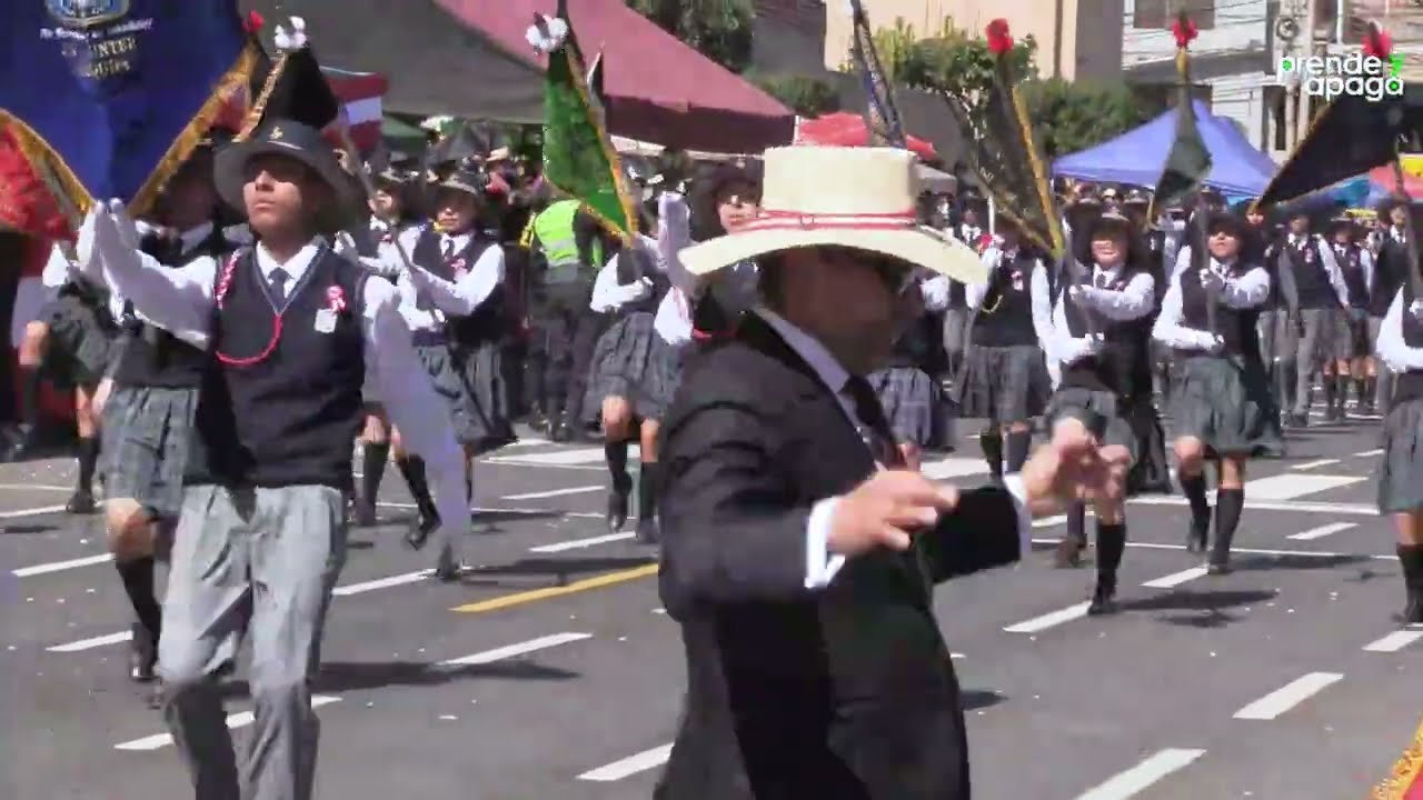 #Arequipa: Desfile escolar por Fiestas Patrias 2025 en Hunter - Juan Pablo Viscardo y Guzmán