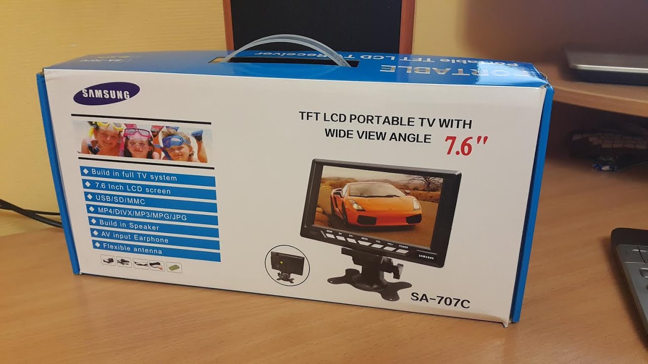 Обзор портативного телевизора Samsung SA-707C часть 2