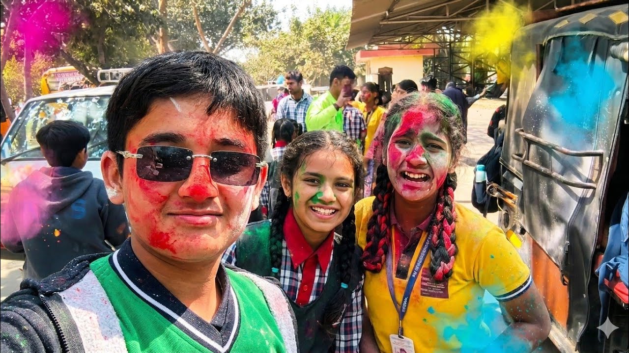 Holi in the school vlog