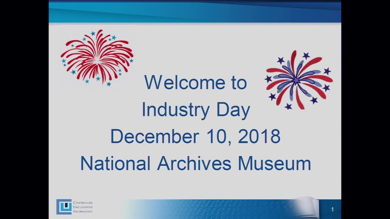 CUI Industry Day, 12/10/2018