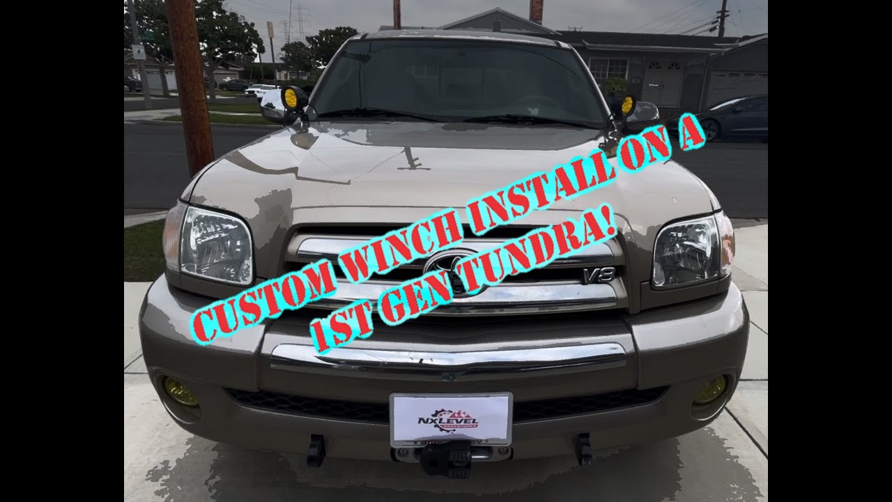 Custom behind the bumper Badlands 12,000lb winch install in a 1st Gen Tundra!
