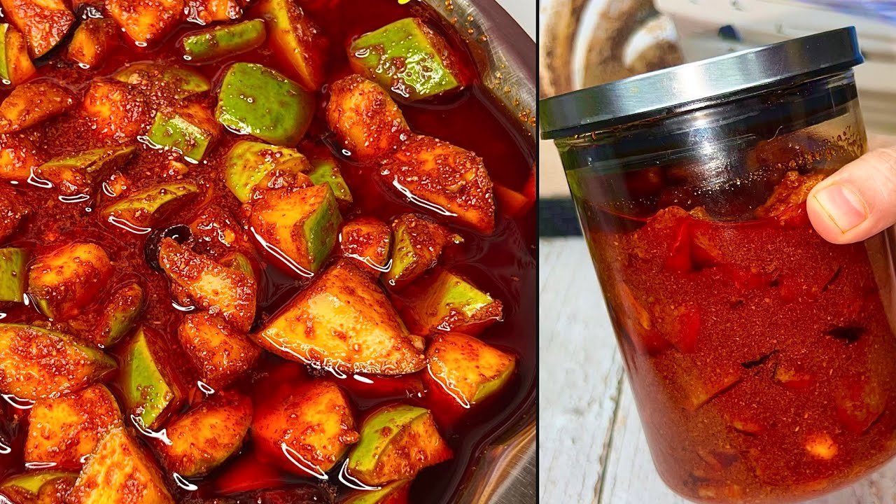 Instant MANGO PICKLE - ANDHRA Style SPICY Mango Pickle | Aam Ka Achar Can Store For 1 Year (Achaar)