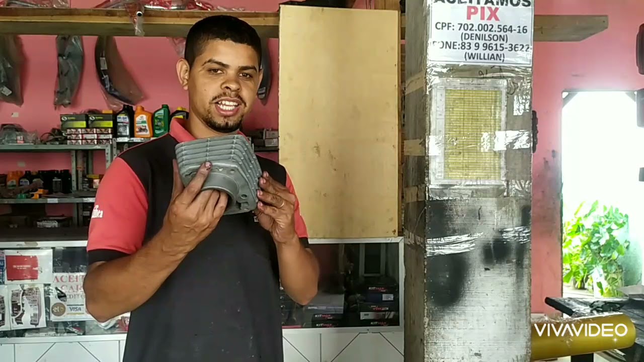 Retificando cilindro da Titan 150 (camisa Titan 150)