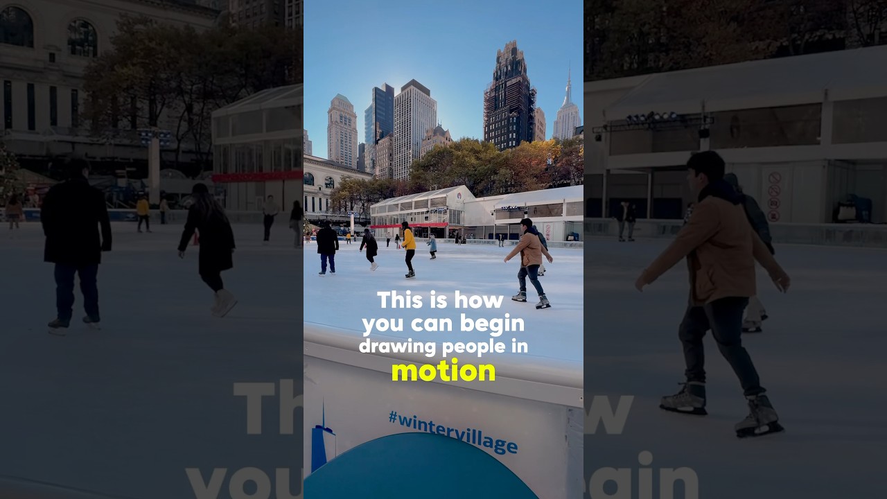 How to draw people in motion✒️⛷️