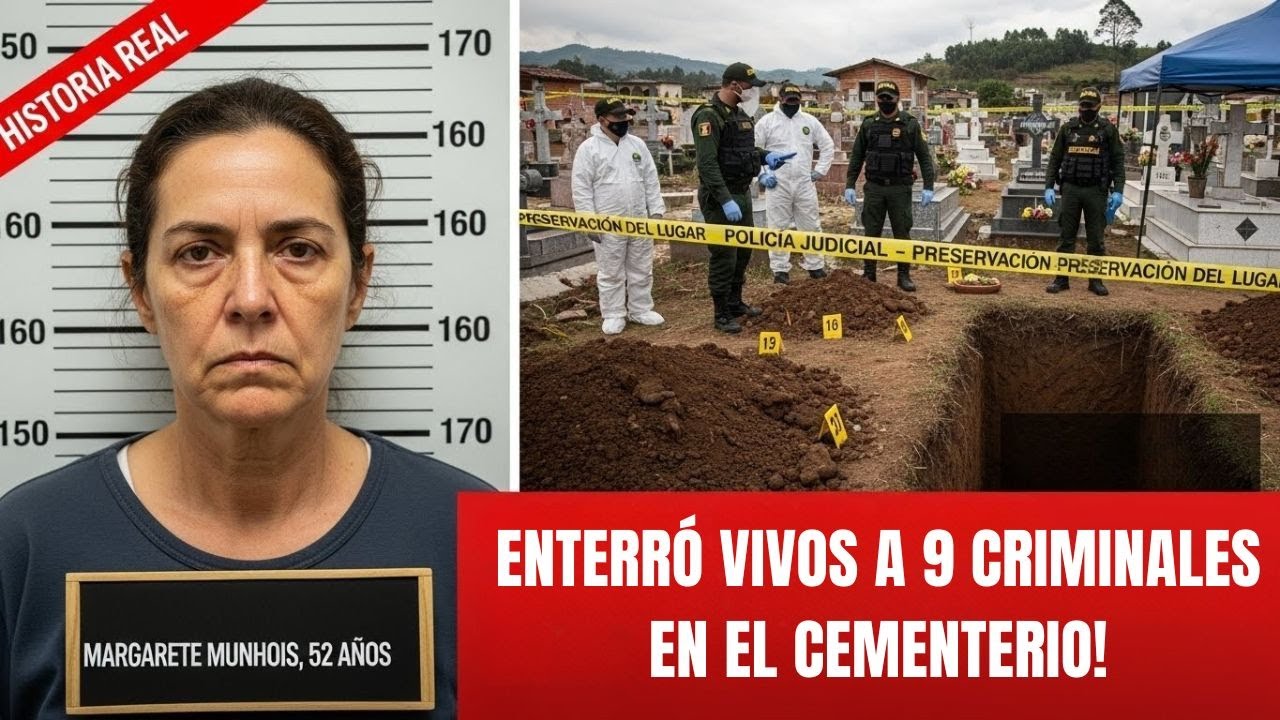 “COVEIRA JUSTICEIRA” Da COLOMBIA:MARGARETE MUNHOIS ENTERRÓ VIVOS A 9 CRIMINALES EN UN CEMENTERIO RU.