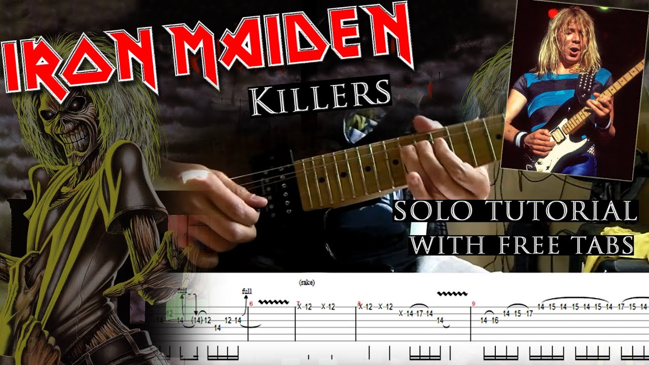 Iron Maiden - Killers Dave Murray's solo lesson (with tablatures and backing tracks)