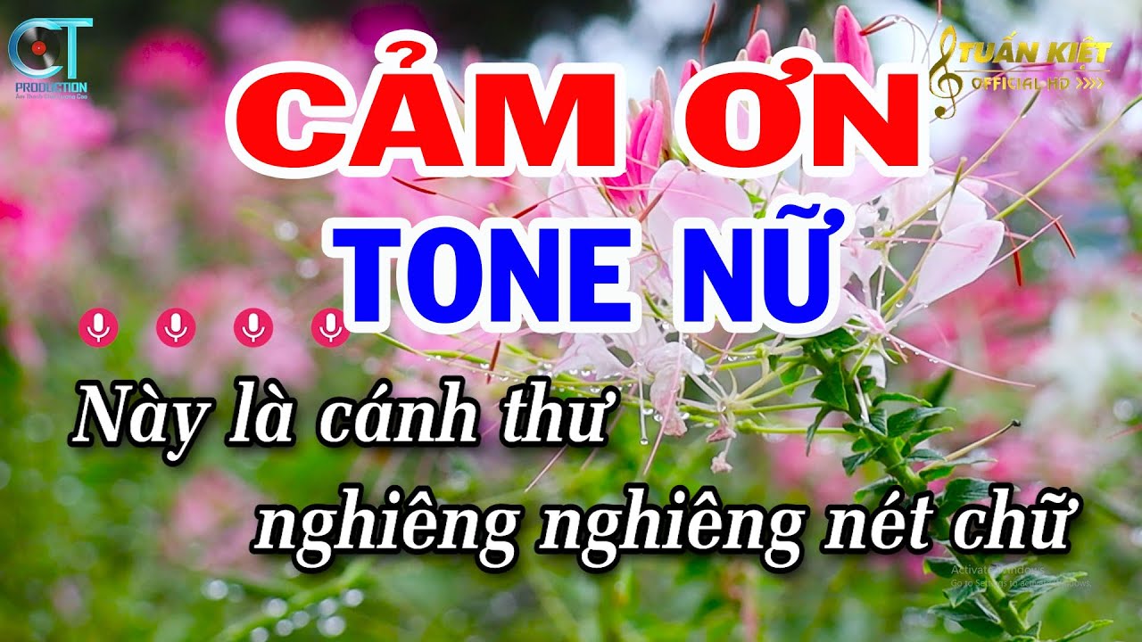 Karaoke Cảm Ơn Tone Nữ Am || Nhạc Sống Beat Mới || Karaoke Tuấn Kiệt