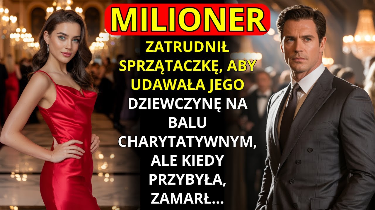 MILIONER ZATRUDNIŁ SPRZĄTACZKĘ, BY UDAWAŁA JEGO DZIEWCZYNĘ NA BALU, ALE GDY PRZYBYŁA, ZAMARŁ...