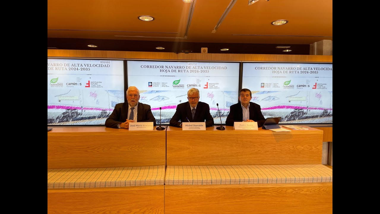 Rueda de prensa celebrada el 9 de abril de 2024 sobre el Corredor navarro de alta velocidad