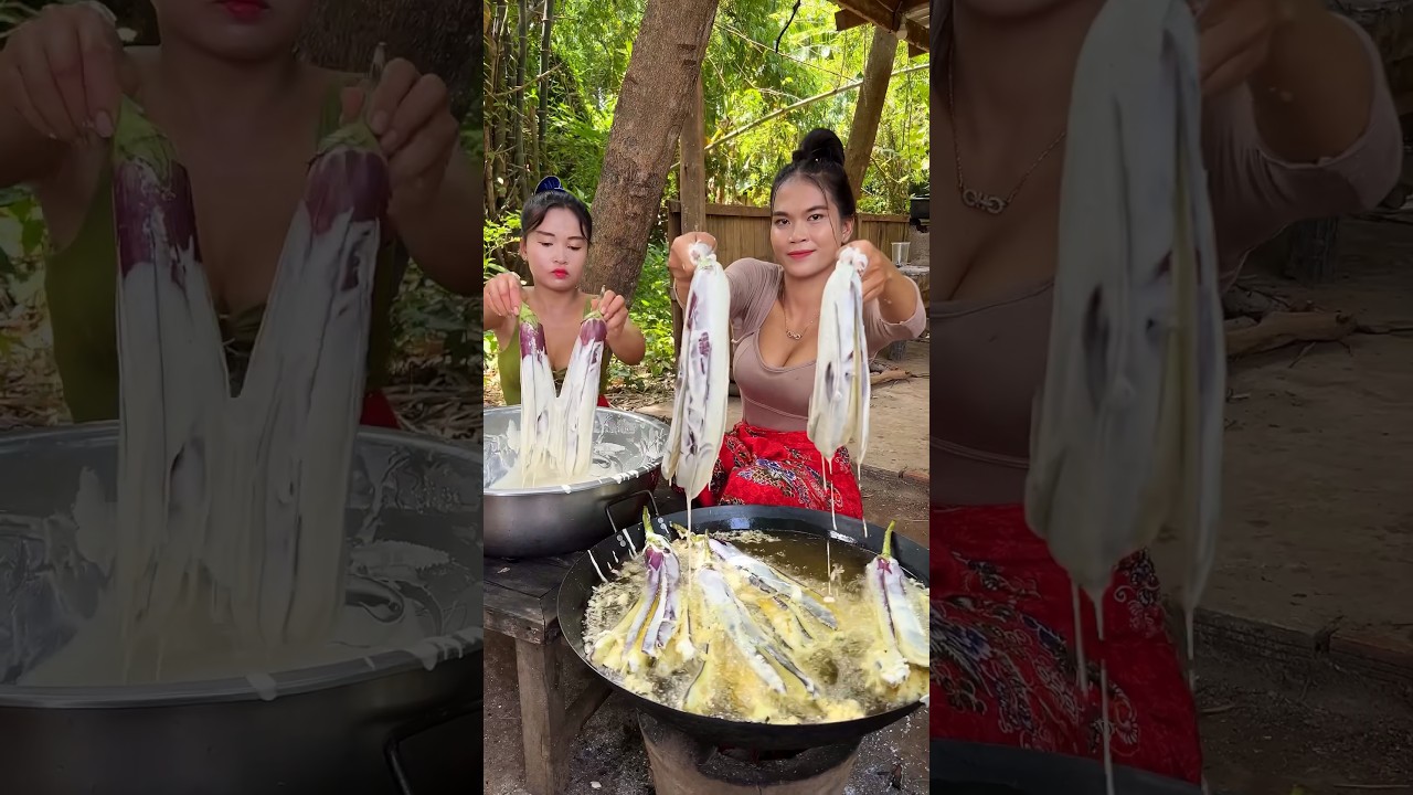 Eggplant crispy cook recipe and eat #cooking #cook #food #chrispy #shortvideo #delicious #recipe