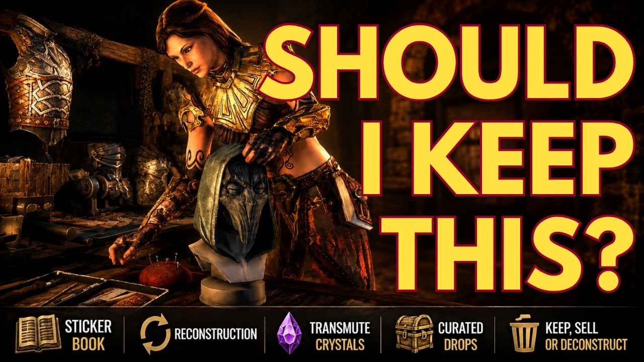 ESO Gear: What to Keep, Sell & Deconstruct (Sticker Book Explained)