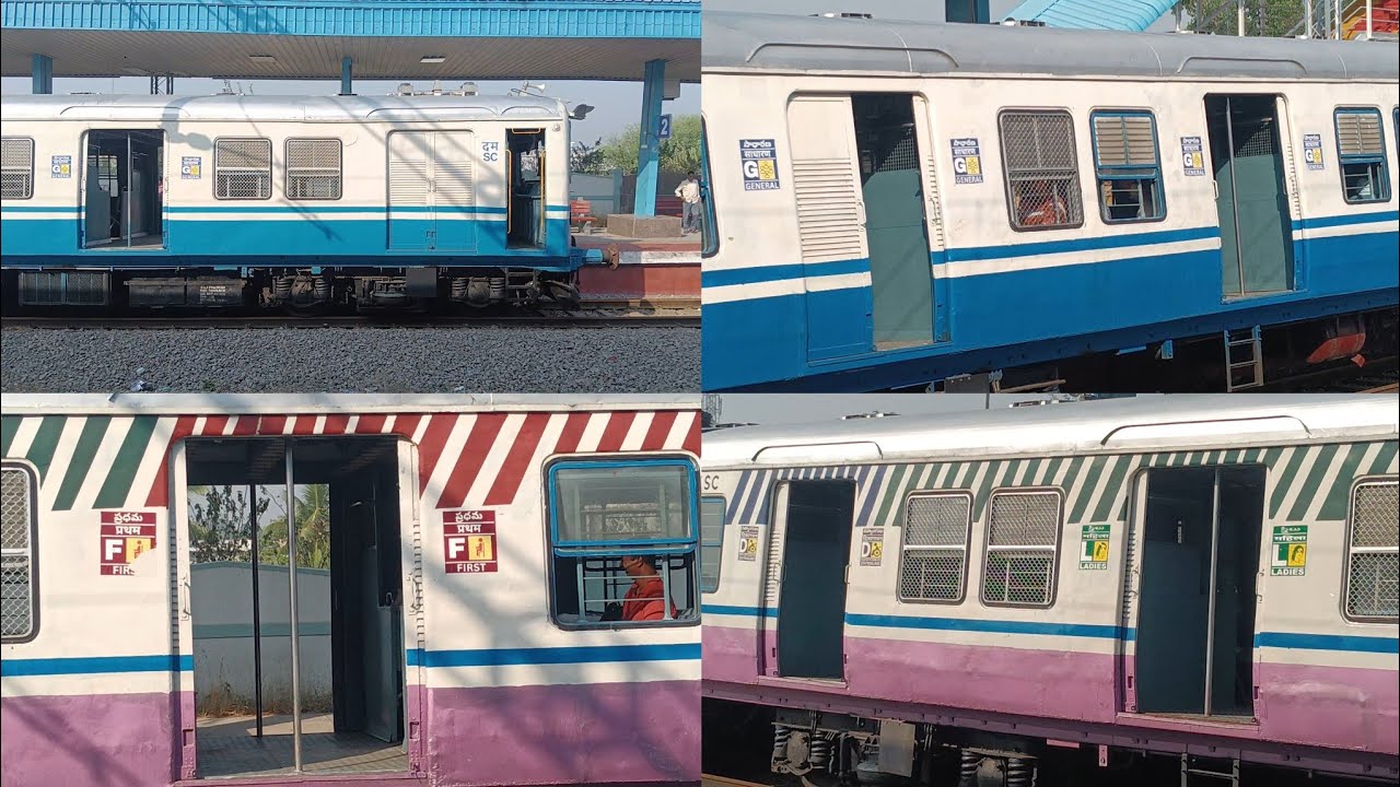 Worst interior of 47253 GT RCPT MMTS and non-computer announcement of NDMH railway station || I.Rlys