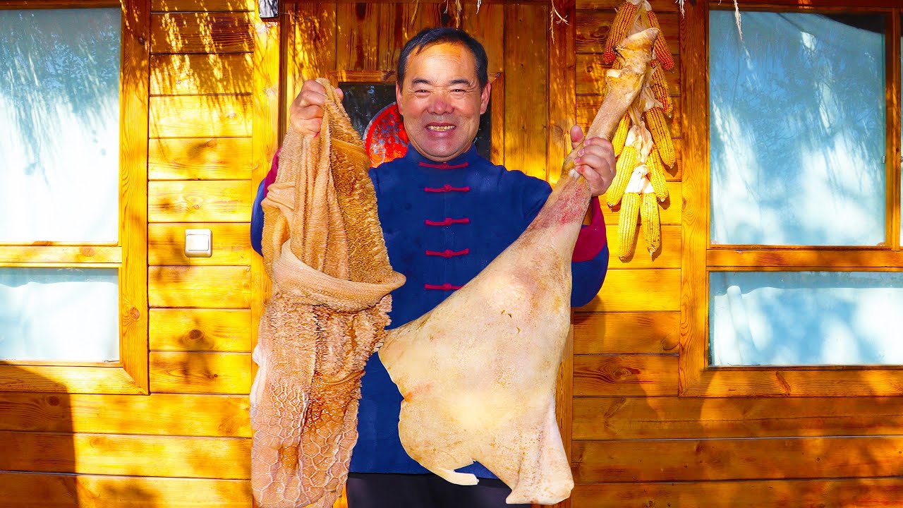 Самый уникальный способ готовки мяса в мире! Мясо, завернутое в баранью трепанг!